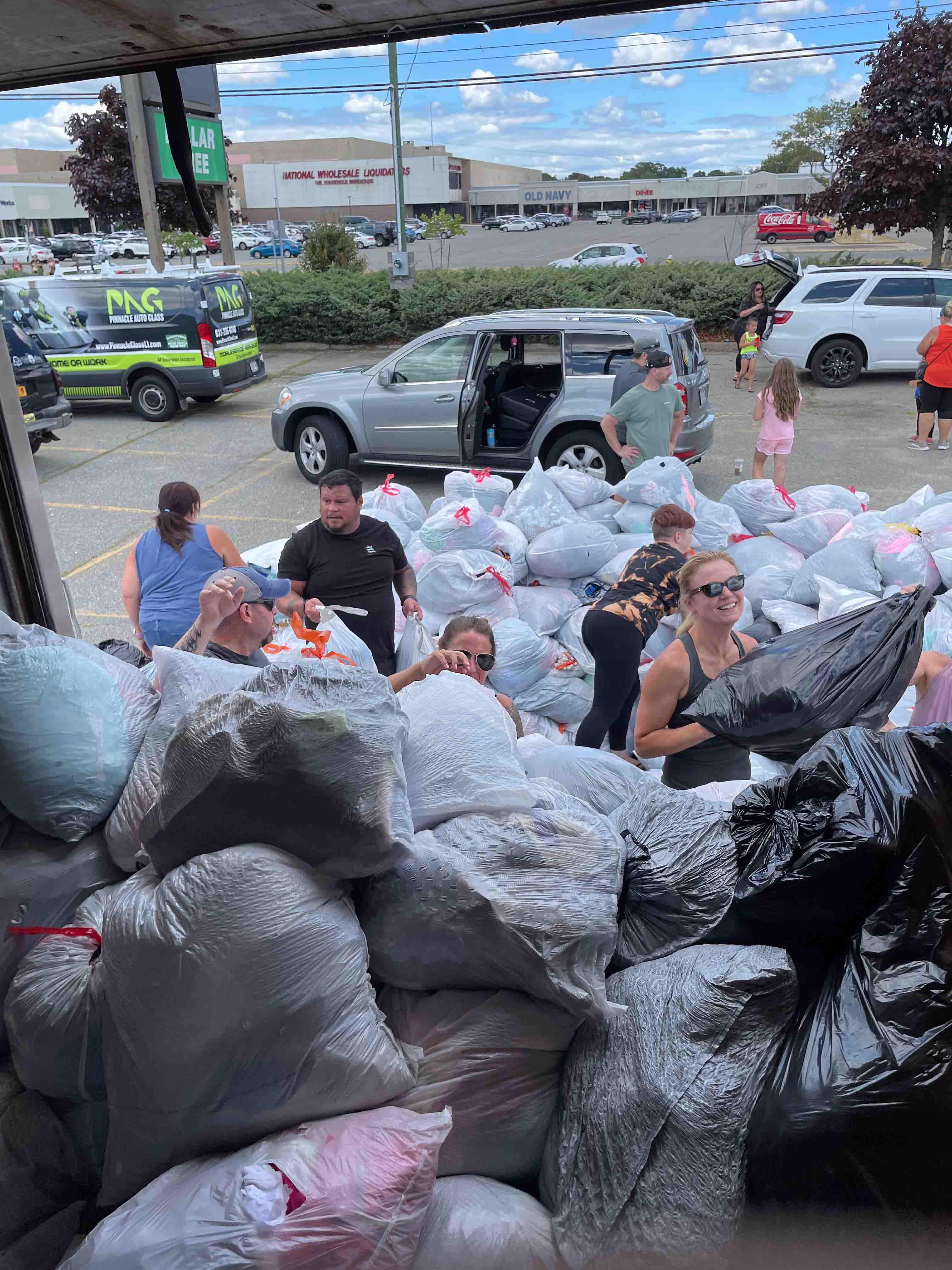 Go Green clothing drive at a school