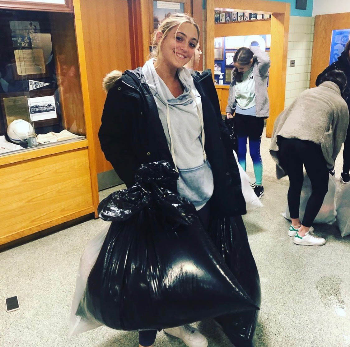 Community clothing drive event in progress