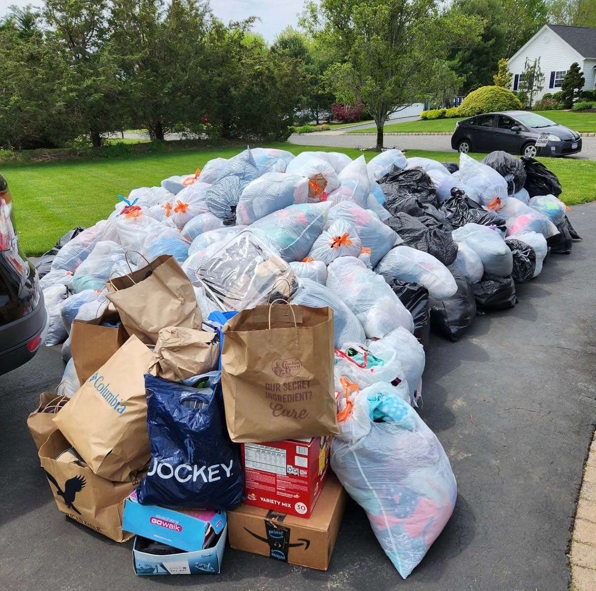 Donation event at local school