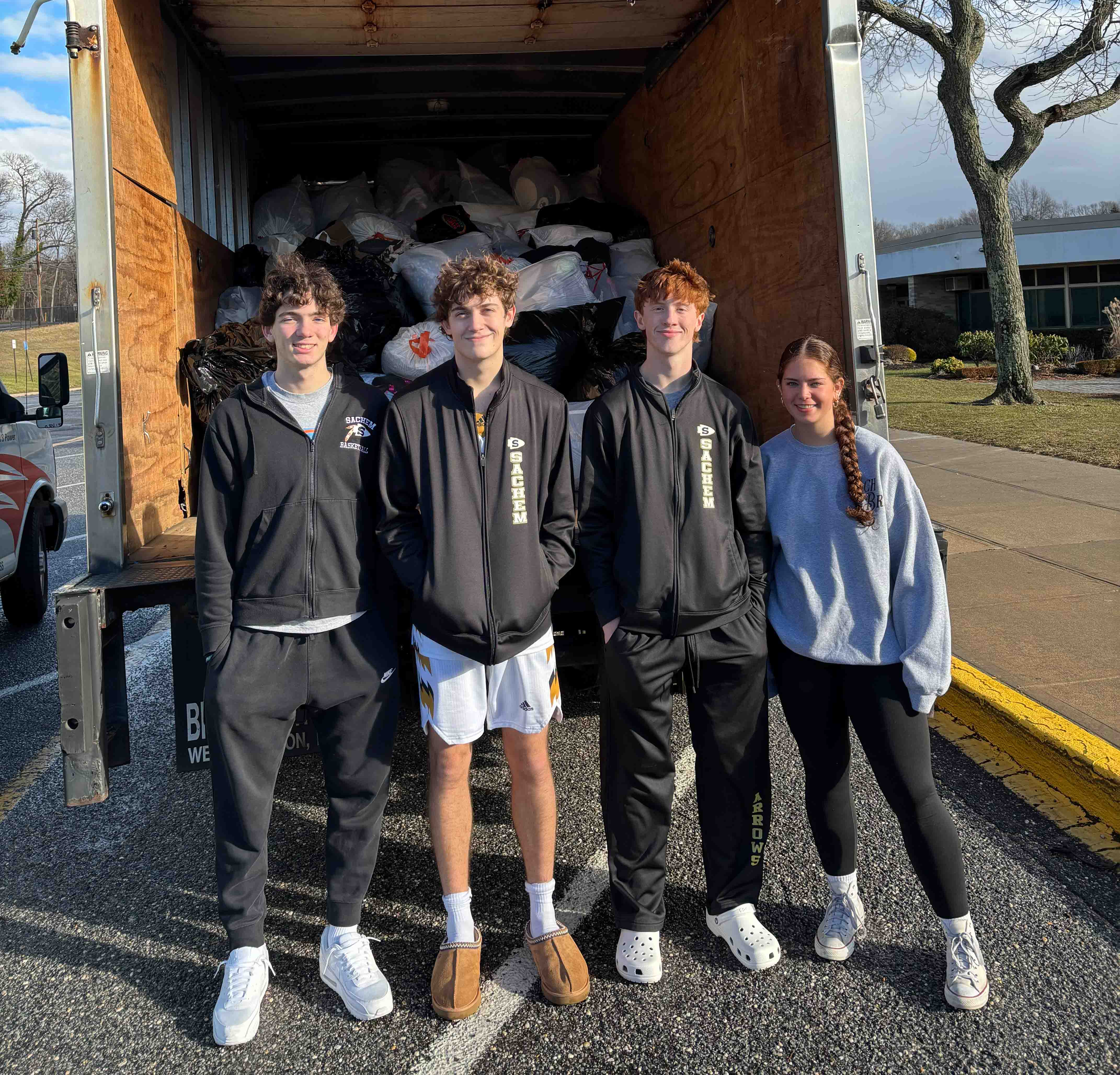 Donated clothes supporting local youth