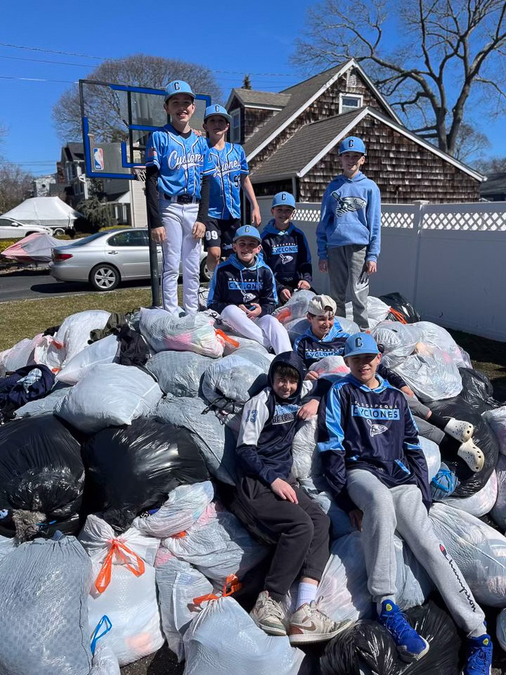 Team raising funds with clothing donations