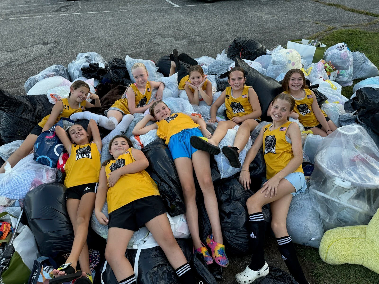 Team fundraiser event organized by Go Green Clothing Drive